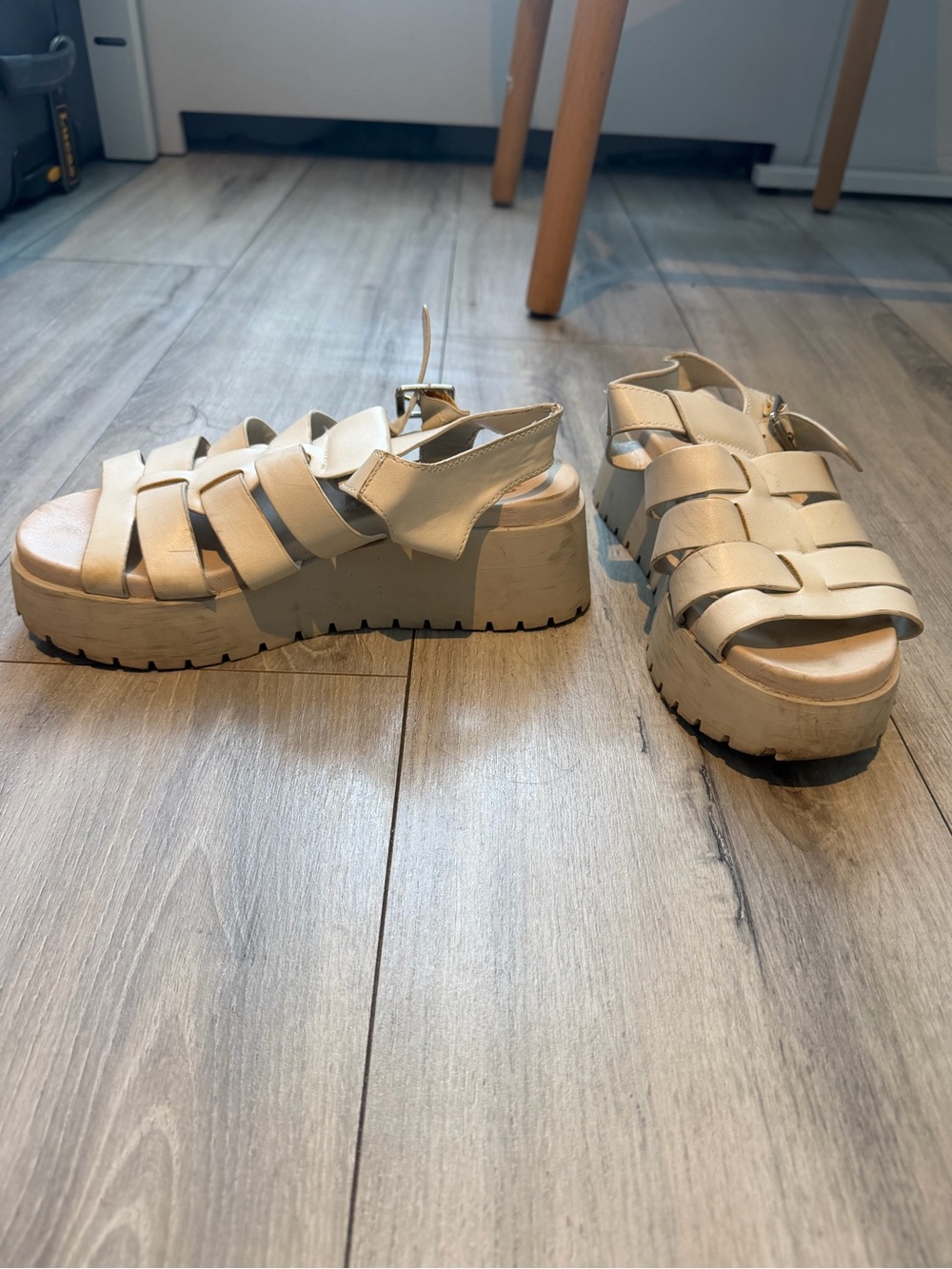 Cream Platform Fisherman Sandals - Women's Strappy Chunky Sole